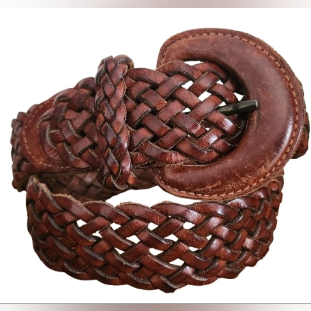Turkey.Braided Leather Belt Size S